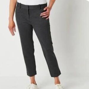 Liz Claiborne Charcoal Slim Leg Ankle Pants. Emma. Size 10. NWT